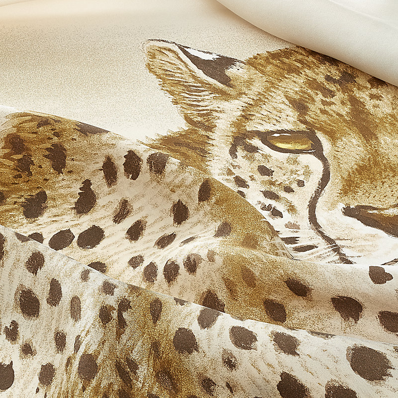 Acinonyx Jubatus wash scarf 140 | Hermès Singapore
